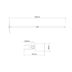 Sacho de Aço Duas Pontas com Cabo de Madeira 120cm TRAMONTINA / REF. 77802-501