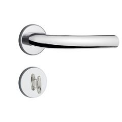 Fechadura WC Alavanca Roseta Redonda 823/29I Inox Polido - Ref.39594 - STAM