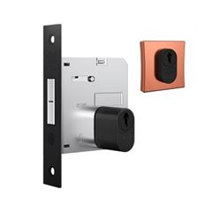 Fechadura Porta Correr Bater Quadrada Rose - Ref. 41187 - STAM