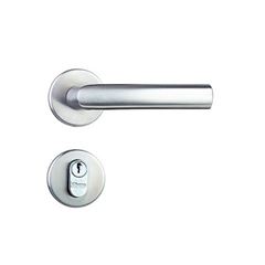 Fechadura Externa Alavanca/Roseta Redondo Siena 1401/23RI Inox Escovado - Ref.93459 - SILVANA