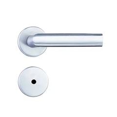 Fechadura WC Alavanca Roseta Redonda Siena 1420/23RI Inox Escovado - Ref.93473 - SILVANA