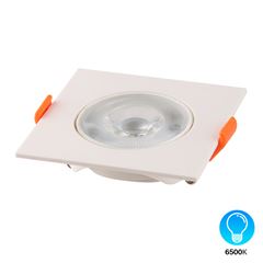 Spot LED Quadrado  Bivolt  de Embutir 3W  6500K DILUX/ Ref. DI70475 