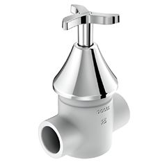 Registro De Gaveta PVC 25mm 1/4 de Volta Nova Pertutti Cromado DOCOL / REF. 00902906