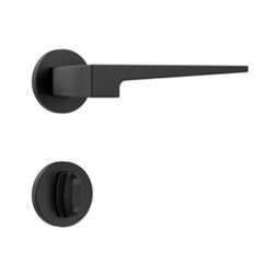Fechadura WC Alavanca Roseta Redonda Classic Preta - Ref. 40717 - STAM
