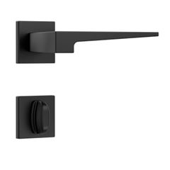 Fechadura WC Alavanca Roseta Class Quadrada Preto - Ref.40714 - STAM