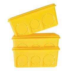 Caixa de Luz Plástica 4x2 Retangular Amarelo - Ref. 57500/041 - TRAMONTINA