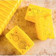 Caixa de Luz Plástica 4x2 Retangular Amarelo - Ref. 57500/041 - TRAMONTINA