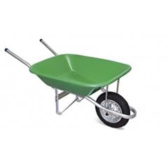 Carro de Mão em Aço com Caçamba de Plástico Completo Verde - Ref. 00126 - METALOSA