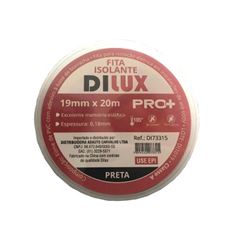 Fita Isolante 19mmx20m Profissional Preta - Ref. DI73315 - DILUX