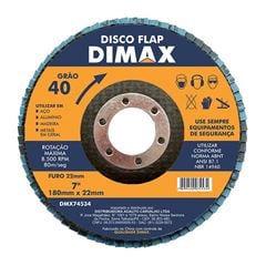 Disco Lixa Grão 40 178x22mm Flap DIMAX / REF. DMX74534