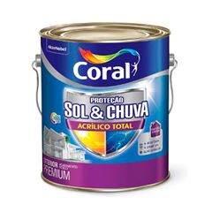 Tinta Acrílica Fosca Proteção Sol e Chuva Total 3,6L Algodão Egípcio CORAL / REF. 5280950