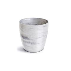 Cachepô Plástico Redondo Elegance Nº2 Branco Carrara NUTRIPLAN / REF. 610170230