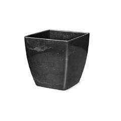 Cachepô Plástico Quadrado Elegance Nº1 Preto Onix NUTRIPLAN / REF. 610170531