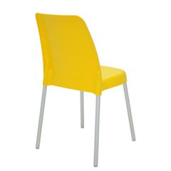 Cadeira em Polipropileno com Pernas Anodizadas Vanda Amarelo - Ref.92053/900 - TRAMONTINA