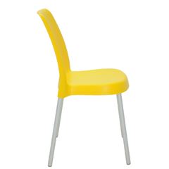 Cadeira em Polipropileno com Pernas Anodizadas Vanda Amarelo - Ref.92053/900 - TRAMONTINA