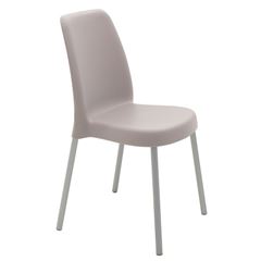 Cadeira em Polipropileno com Pernas Anodizadas Vanda Camurça - Ref.92053/921 - TRAMONTINA