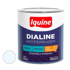 Tinta Esmalte Alto Brilho Dialine Antiferrugem 900ml Branco Neve IQUINE / REF. 348200204