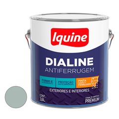 Tinta Esmalte Alto Brilho Dialine Antiferrugem 3,6L Platina IQUINE / REF. 348200601