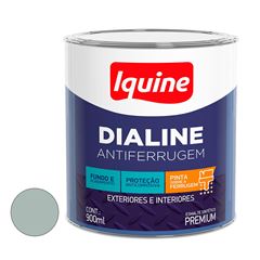 Tinta Esmalte Alto Brilho Dialine Antiferrugem 900ml Platina IQUINE / REF. 348200604