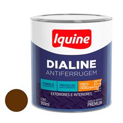 Tinta Esmalte Alto Brilho Dialine Antiferrugem 900ml Marrom Tabaco IQUINE / REF. 348202904