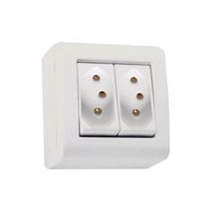 Tomada Sistema Duplo 2p+t 10 a 250 v Branca - Lizflex - Ref.57304/012 - Tramontina