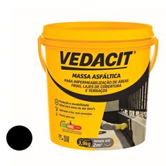 Massa Asfáltica para Impermeabilização 3,9kg Preto VEDACIT / REF. 121784 