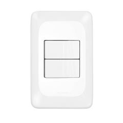 Interruptor Duplo 2 Teclas Paralelo 10A 4x2 Pop Branco- Ref.LGX202 - PIAL