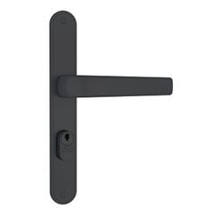Fechadura Externa para Porta de Alumínio Alavanca Espelho Inox 304 605 Preto Fosco - Ref.57795 - STAM