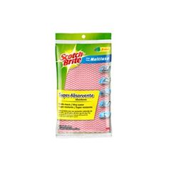 Pano Multiuso 5 Unidades Scotch Brite Rosa - Ref.HB004470181 - 3M