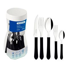 Faqueiro de Inox com 20 Peças Leme Preto - Ref. 23198/018 - TRAMONTINA