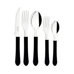 Faqueiro de Inox com 20 Peças Leme Preto - Ref. 23198/018 - TRAMONTINA