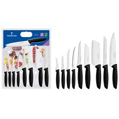 Kit Faca Inox 9 Peças Plenus Preto TRAMONTINA / REF. 23498/048