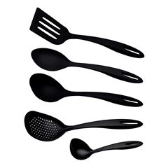 Jogo de Utensílios em Nylon 5 Peças Ability Preto - Ref. 25199/007 - TRAMONTINA