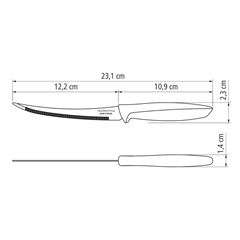 Faca para Tomate de Inox 5 Plenus Off White - Ref. 23428/135 - TRAMONTINAFaca para Tomate de Inox 5 Plenus Off White - Ref. 23428/135 - TRAMONTINA