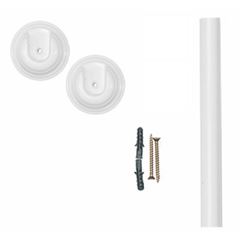 Kit para Cortina Roseta 19mm 1,5m Branco - Ref. 12PP15.10 - BELLA ARTE