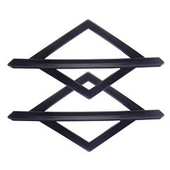 Fivela em Polipropileno Losango Tamanho Único Imbúia - Ref. PFVP1.7 - BELLA ARTE