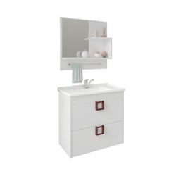 Gabinete Banheiro Lírio com Espelhadeira 59 x 56cm Branco MGM / REF. 9941.2