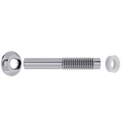 Tubo de Ligação PVC 26cm com Anel para Bacia Sanitária Cromado BLUKIT / REF.  290404