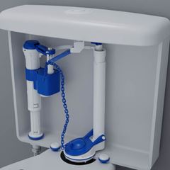 Botão de Acionamento Superior em Abs para Caixa Acoplada Branco BLUKIT / REF. 340256