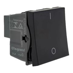 Interruptor Módulo Plus+ 2M Simples Bipolar 25A Preto - Ref. 612016PT - PIAL