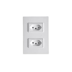 Tomada 4x2 Dupla 2P+T 20A Vivaz Branco - Ref.78121 - ILUMI