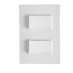 Interruptor 4X2 Duplo 1 Tecla Simples + 1 Tecla Paralelo 10A Vivaz Branco - Ref.7823 - ILUMI