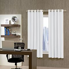 Cortina em Pvc 130x170cm Corta Luz com Ilhós Branco e Cinza BELLA JANELA / REF. 754035016601021.30
