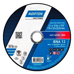 Disco de Corte Fino 7 Polegadas em Inox BNA 12 2 Telas Azul NORTON / REF. 66252846559