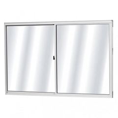 Janela em Alumínio com 2 Folhas Vidro Liso 80Lx80A Fênix Branca - Ref. 37088 - MGM