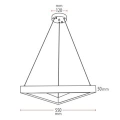 Pendente Led de Madeira Kavas Triângulo Bivolt 18w 3000k 1440 - Ref. 489820070 - AVANT