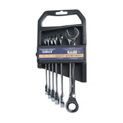 Kit de Chaves Combinadas com Catraca 6 Peças Aço Cromo Vanádio DIMAX / REF. DMX83710