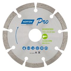 Disco Diamantado 110mm Pro Segmentado - Ref. 70184624364 - NORTON