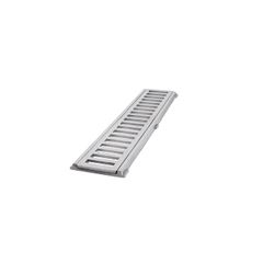 Grelha em Alumínio com Porta Grelha Retangular 15x50cm Escovado - Ref. CJ1550E - LG MAIS