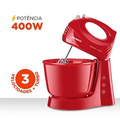 Batedeira Prática Power 400W 220V B-44-R Vermelha MONDIAL / REF. 1067-02